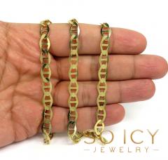 10k yellow gold solid thick mariner link chain 20-26 inch 7.5mm
