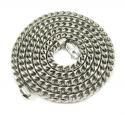 10k white gold smooth cut franco link chain 30-40 inch 4.7mm