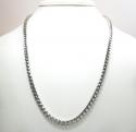 10k white gold smooth cut franco link chain 30-40 inch 4.7mm