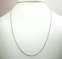 10k white gold smooth cut super skinny franco link chain 16-22 inch 1.1mm