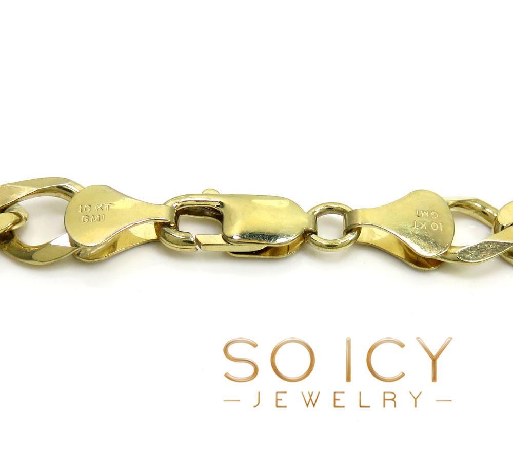 10k yellow gold solid figaro link chain 24-30 inch 9.5mm - Image 3