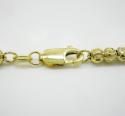 10k yellow gold moon cut bead link chain 24-40 inch 4mm