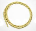 10k yellow gold moon cut bead link chain 22 inch 5mm