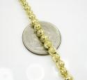 10k yellow gold moon cut bead link chain 22 inch 5mm