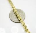 10k yellow gold moon cut bead link chain 22 inch 5mm