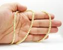 10k yellow gold moon cut bead link chain 22 inch 5mm