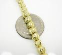 10k yellow gold moon cut bead link chain 27 inch 6mm