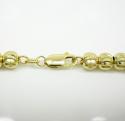 10k yellow gold moon cut bead link chain 27 inch 6mm