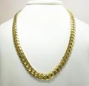 10k yellow gold thick miami link chain 20-32 inch 11.5mm