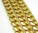 10k yellow gold thick miami link chain 20-30 inch 12.4mm