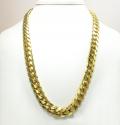 10k yellow gold thick miami link chain 20-30 inch 12.4mm