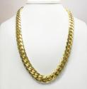 10k yellow gold thick miami link chain 20-30 inch 14mm