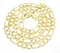 10k yellow gold solid figaro link chain 22-30 inch 8mm