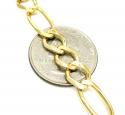 10k yellow gold solid figaro link chain 22-30 inch 8mm