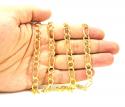 10k yellow gold solid figaro link chain 22-30 inch 8mm