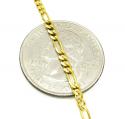 10k yellow gold solid figaro link chain 18-24 inch 2.2mm