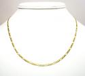 10k yellow gold solid figaro link chain 18-24 inch 2.2mm