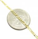 10k yellow gold solid figaro link chain 20-24 inch 2mm
