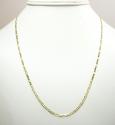 10k yellow gold solid figaro link chain 20-24 inch 2mm