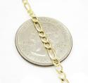 10k yellow gold solid figaro link chain 16-24 inch 2.8mm
