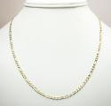 10k yellow gold solid figaro link chain 16-24 inch 2.8mm