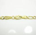 10k yellow gold solid figaro link chain 16-24 inch 3.7mm