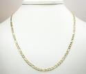 10k yellow gold solid figaro link chain 16-24 inch 3.7mm