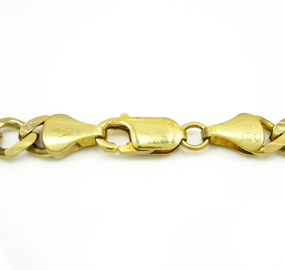 10k yellow gold solid figaro link chain 20-36 inch 6.5mm