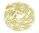 10k yellow gold solid figaro link chain 20-36 inch 6.5mm