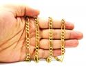 10k yellow gold solid figaro link chain 20-36 inch 6.5mm