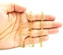 10k yellow gold solid figaro link chain 18-30 inch 4.6mm