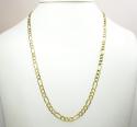 10k yellow gold solid figaro link chain 18-30 inch 4.6mm