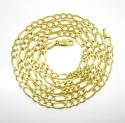 10k yellow gold solid figaro link chain 20-36 inch 5.5mm