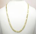 10k yellow gold solid figaro link chain 20-36 inch 5.5mm