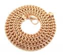 925 rose or yellow sterling silver franco link chain 30 inch 6.7mm