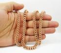 925 rose or yellow sterling silver franco link chain 30 inch 6.7mm