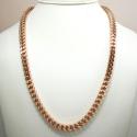 925 rose or yellow sterling silver franco link chain 30 inch 6.7mm