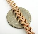 925 rose sterling silver franco link chain 28 inch 5.2mm