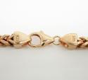 925 rose sterling silver franco link chain 28 inch 5.2mm