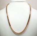 925 rose sterling silver franco link chain 28 inch 5.2mm