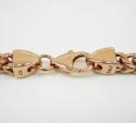 925 rose sterling silver franco link chain 28 inch 4mm