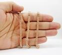 925 rose sterling silver franco link chain 28 inch 4mm