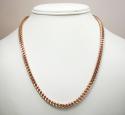 925 rose sterling silver franco link chain 28 inch 4mm