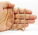 925 rose sterling silver franco link chain 26-30 inch 3.2mm