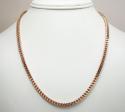 925 rose sterling silver franco link chain 26-30 inch 3.2mm