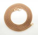 925 rose sterling silver franco link chain 30 inch 2.6mm