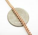 925 rose sterling silver franco link chain 30 inch 2.6mm