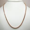 925 rose sterling silver franco link chain 30 inch 2.6mm