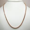 925 rose sterling silver franco link chain 30 inch 2.6mm
