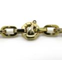 Baraka 18k yellow gold round link diamond necklace 0.02ct 26 inch